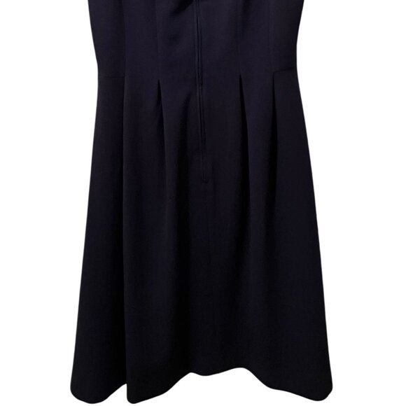 H&M Sleeveless Pleated Fit-and-Flare Knee Length Knit Dress, Navy Blue, Size 8 - Picture 5 of 5